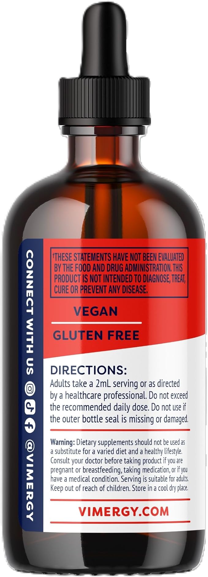 Vimergy Total Immune Blend* Liquid Supplement, 57 Servings Fast-Absorbing Immune Support – All-Season, Zinc, Thyme and Mullein Drops Non-GMO, Vegan, USDA Organic, Immunity Support for Adults (115 mL)