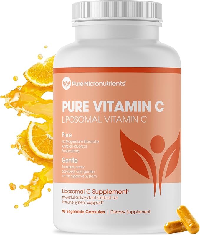 Pure Micronutrients Pure Liposomal Vitamin C - 1400mg Per Serve Supplement - 90 Capsules - High Absorption VIT C Ascorbic Acid Pills