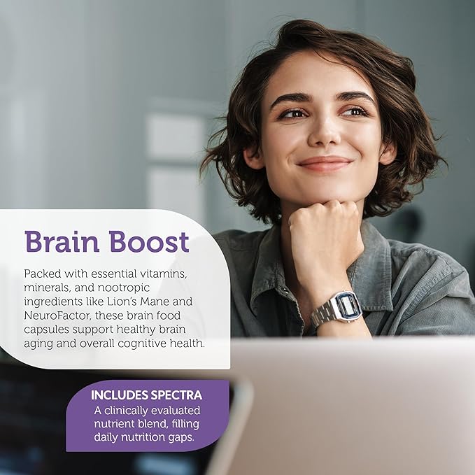 Zahler - Multivitamin Brain Supplement (60 Count) Kosher Brainfood Capsules for Adults with Neuro Factor & Lion's Mane - Nootropic Brain Supplements for Memory Support - Focus Mental Energy Boost