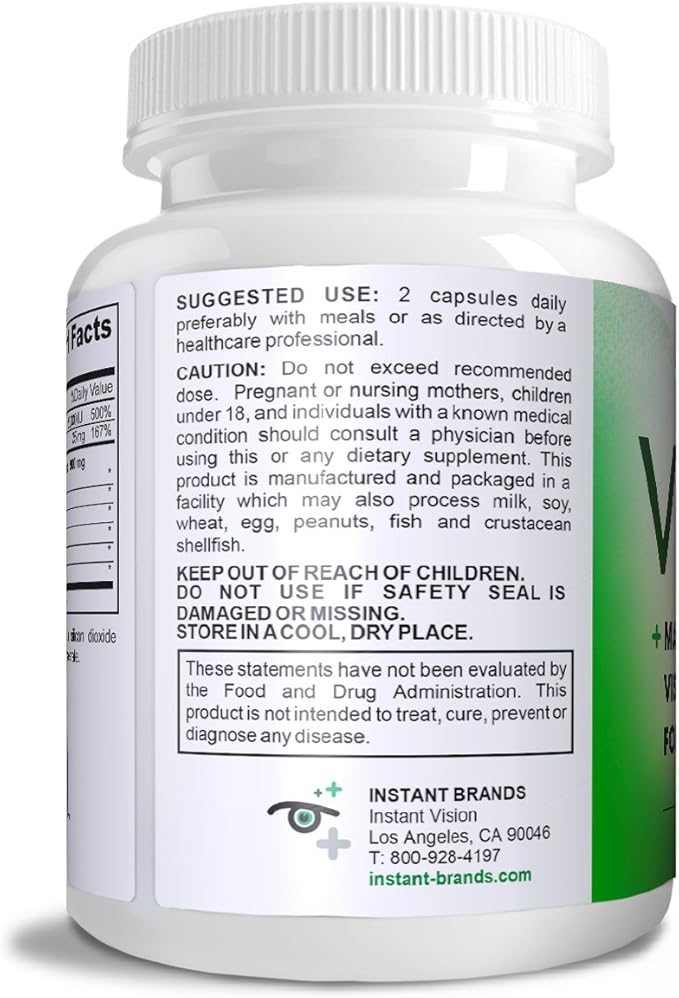 Vision Complete Natural Eye Support Formula Maximum Strength Vision Support Blend of Lutein in One Daily Vision Supplement.