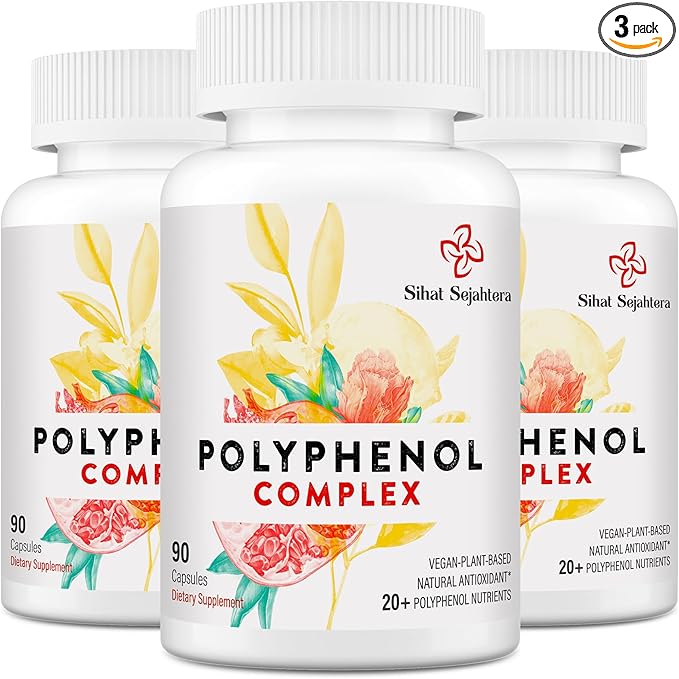 67,500 MG Polyphenols Supplement - Powerful Antioxidants & Polyphenol for Age Defense, Polyphenol Superfood, Quercetin, Resveratrol, Green Tea, Plant-Based & Energy, Immune Support, 270 Capsules