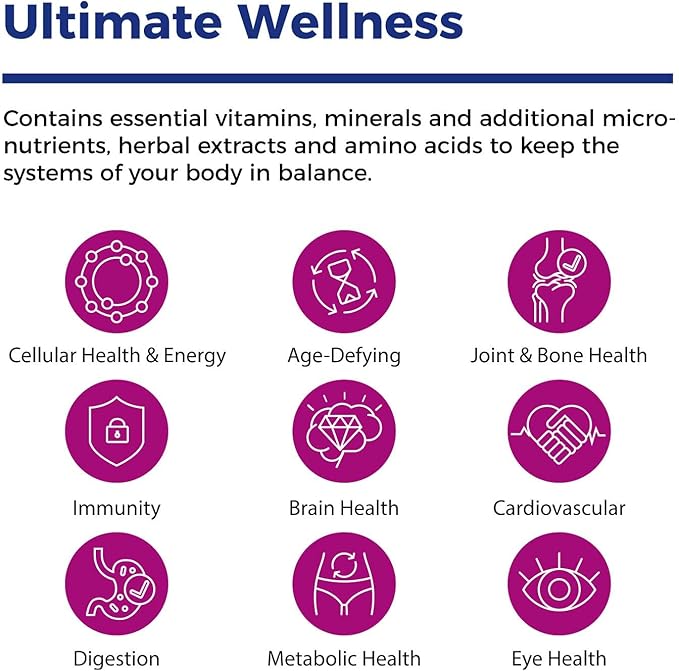 Xtendlife Total Balance Women's Premium Extra Strength Daily Multivitamin & Mineral - 90+ Nutrients for Complete Immune, Heart, Digestive, and Cellular Health - 30 Day Supply