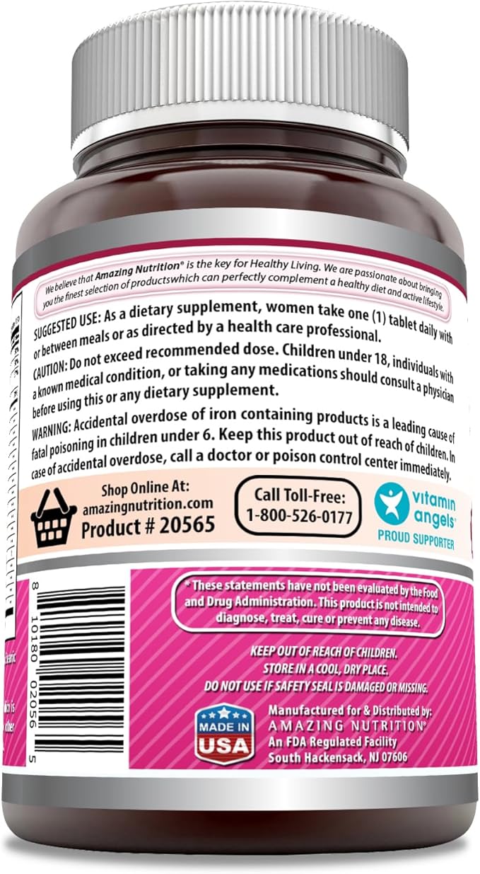 Amazing Formulas Women's One Multivitamin Supplement | Food Based | 150 Tablets | Perfect Blend of Vitamins, Minerals & Probiotics | Non-GMO | Gluten-Free | Made in USA