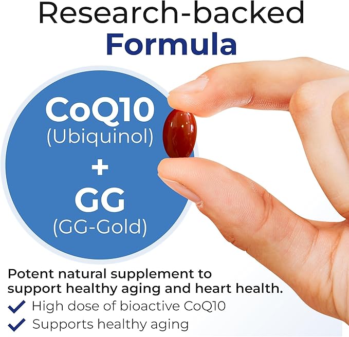 Xtendlife Xtend-Quinol - Natural CoQ10 Ubiquinol and GG (Geranylgeraniol) Supplement for CoEnzyme Q10 Production, Heart Health, Cellular Energy, and Aging Health - 2 Month Supply