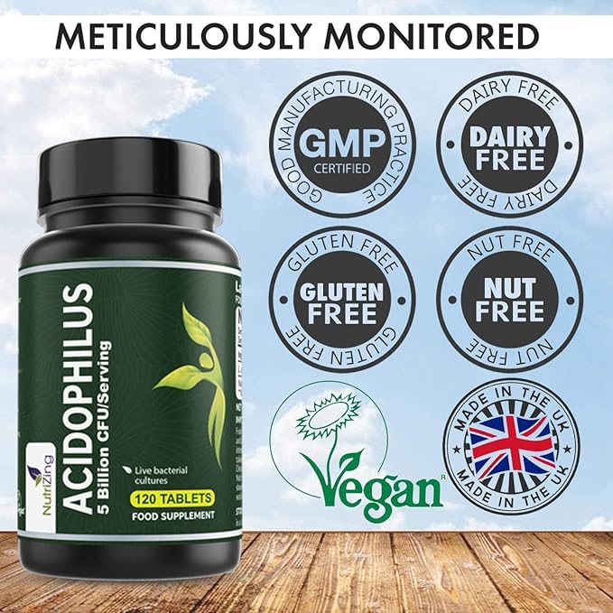 NutriZing High Strength Lactobacillus Acidophilus 5bn CFU/Serving