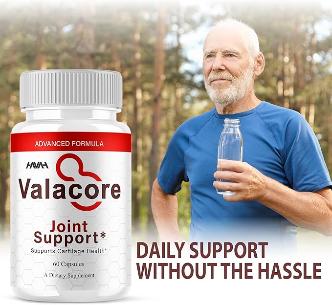 Valacore Maximum Strength Joint Support Capsules, Vala Core Daily Advanced Mobility Multivitamin Health Support Supplement, Valacore Premium Joint Support Natural Formula Pills (60 Capsules)