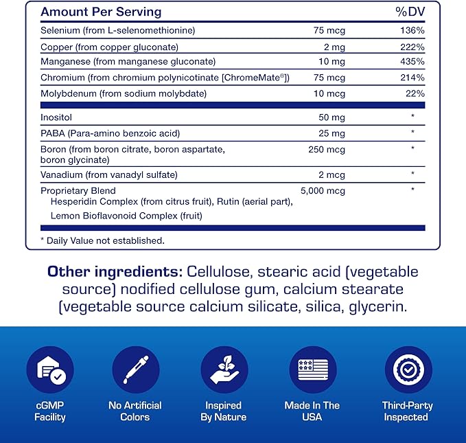 30-In-1 Adult Multivitamin with Iron - Antioxidant Rich Over 50 Multivitamin for Women and Men with Vitamins A C D E B Complex Zinc Magnesium Myo Inositol Citrus Bioflavonoids & More - 1 Month Supply