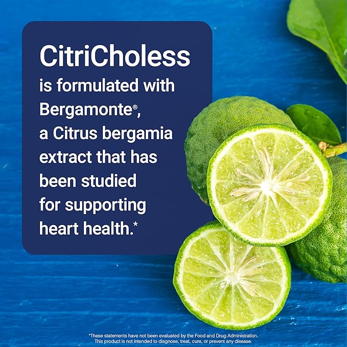 U.S. Doctors’ Clinical CitriCholess® Clinically Proven Cholesterol Supplement with Bergamonte Citrus Extract & Vitamin C to Support Healthy Cholesterol Levels (120 Softgels – 2 Month Supply)