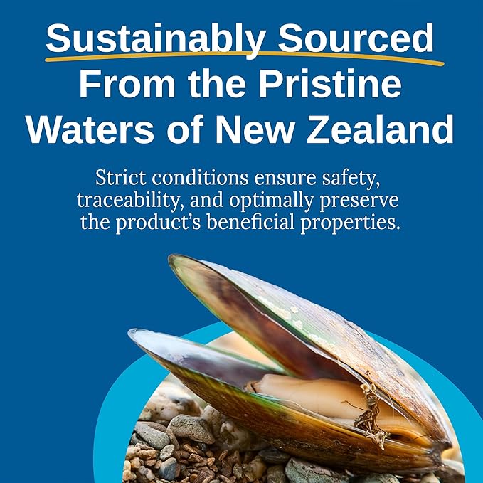 Xtendlife Green Lipped Mussel Powder - 2400mg Supplement with Omega-3 Fatty acids from New Zealand for Joint Health, 120 Capsules (3 Pack)