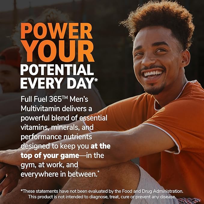 21st Century Full Fuel 365 Active Men’s Multivitamin, 120 Tablets, Daily Vitamins and Minerals for Energy, Muscle Support, Immune Health, No Gluten