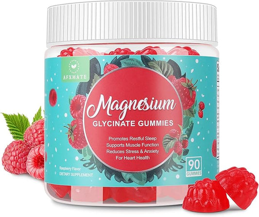90 Count Magnesium Glycinate Gummies 400 mg - Sugar Free Magnesium Supplement for Adults with Glycinate & Malate, L-Theanine, Ashwagandha, Zinc, Vitamin B6 & D3, Supports Relaxation & Sleep