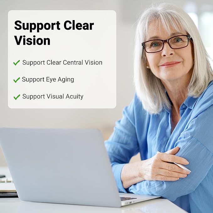 UpNourish AREDS 2 Eye Vitamins for Seniors - Lutein Eye Health Supplement for Adults - Computer Eye Strain Relief, Ocular Health and Dry Eye Support - Vision & Eye Supplements for Women and Men