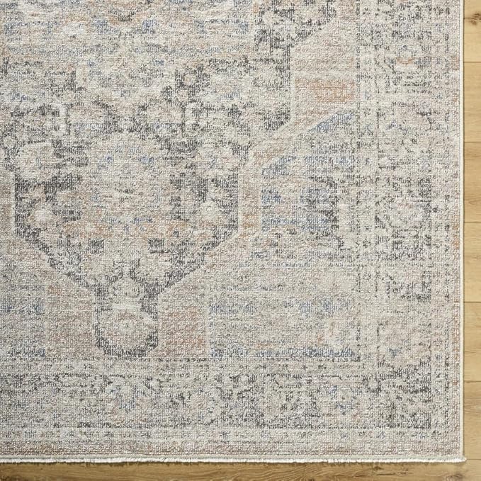 Livabliss x Galey Alix Maria Elena IV Vintage Medallion Area Rug, 2'7" x 7'3" (3' x 8'), Dark Brown