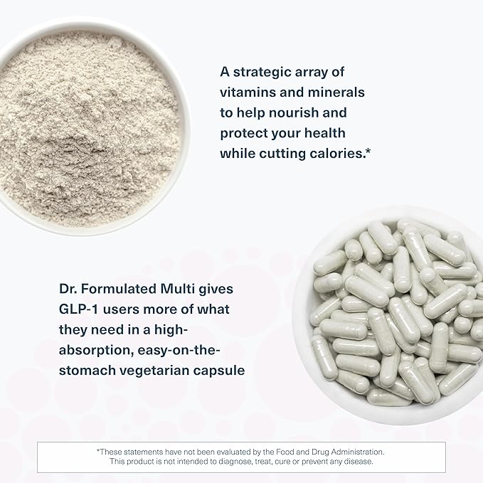 Youtheory High Potency Multi GLP-1 Support - High Absorption Multivitamins - for Immune Support & Bone Health - Gentle on Stomach - Vitamin D, C, Iron & More - 150 Vegetarian Capsules