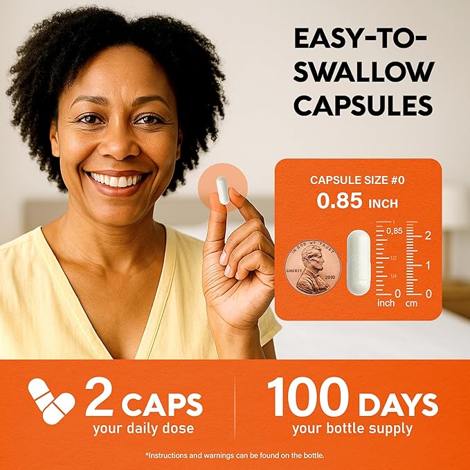 Liposomal Vitamin C 1000mg - High Absorption & Gentle On Stomach - Antioxidant, Energy Boost & Immune Support - Vitamin C Supplement - NON-GMO & SOY-Free - Made in USA - 200 Capsules, 100 Day Supply