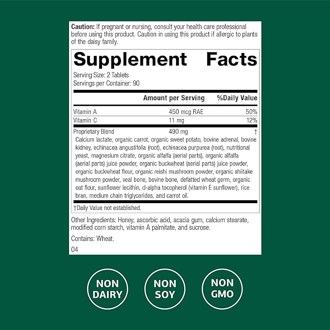 Standard Process Cataplex A-C - Supplement for Immune & Healthy Cell Support with Vitamins C & A - Aids Eye Health - Contains Ingredients with Antioxidant Activity - 180 Tablets (90 Servings)