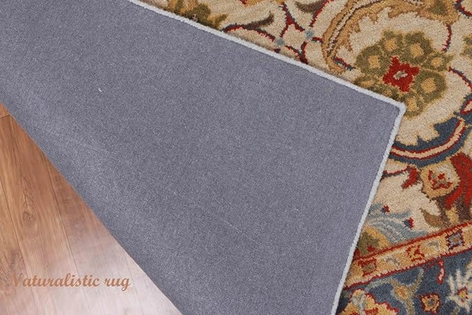 Handmade Tufted 100% Wool Area Rug Traditional Rug Bedroom Living Room Office for Luxury Home (Multi Red, 8' x 10')