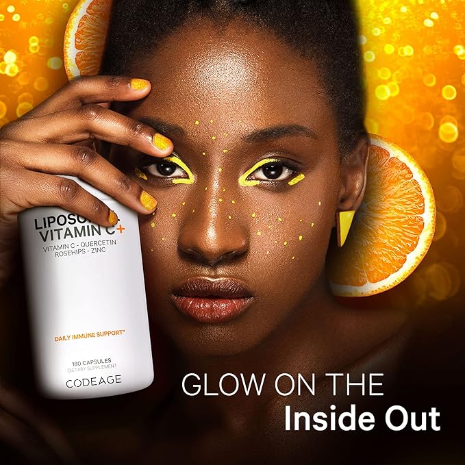 Codeage Liposomal Vitamin C 1500mg with Zinc, Elderberry, Citrus Bioflavonoids Grapefruit, Lemon, Orange Powder, Quercetin & Rose HIPS Fruit – Vegan Supplement - Non-GMO, Vegan Pills - 2 Pack