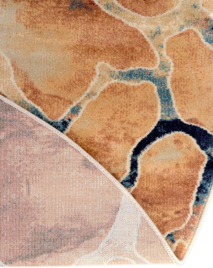 Unique Loom Mystic Collection Area Rug - Fitz Roy (7' 10" x 10' Oval, Brick Red/ Brown)