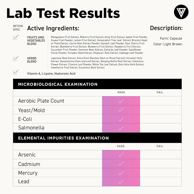 Vital Vitamins Vegan Collagen Booster - with Silica and Hyaluronic Acid - Plant-Based Collagen Supplements - Supports Hair, Skin, Nails & Joints - 60 Capsules