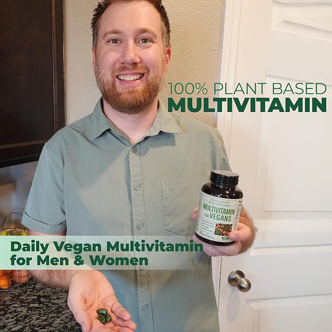 Vegan Multivitamin for Women & Men - Essential Multivitamins & Multiminerals 90 Tablets with Vitamin B12, A, D, C, Zinc, Magnesium & More for Total Body Wellness - 23 Key Nutrients & Vitamins
