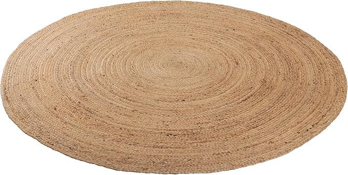 REDEARTH · Round Area Rug - 6 Feet Braided Natural Jute Rug- Artisan Made Reversible Boho Jute Rugs for Bedroom - Kitchen - Living Room - Farmhouse - Home Decor - Handmade Rustic Vintage Décor