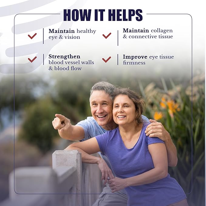 Vision Nutri Complex - Eye Vitamins with Lutein, Bilberry - Eye and Vision Health for Men & Women - 60 Capsules