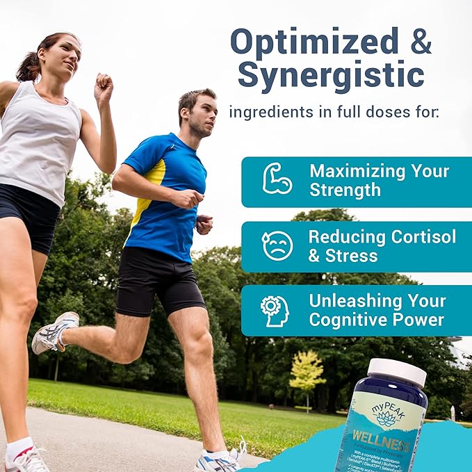 Wellness Award-Winning Vegan Multivitamin with ElevATP Ancient Peat Extract, Natural Astaxanthin, Iron, Resveratrol and Alpha GPC, Immunity Booster, All-in-One for Men and Women, 90 Count