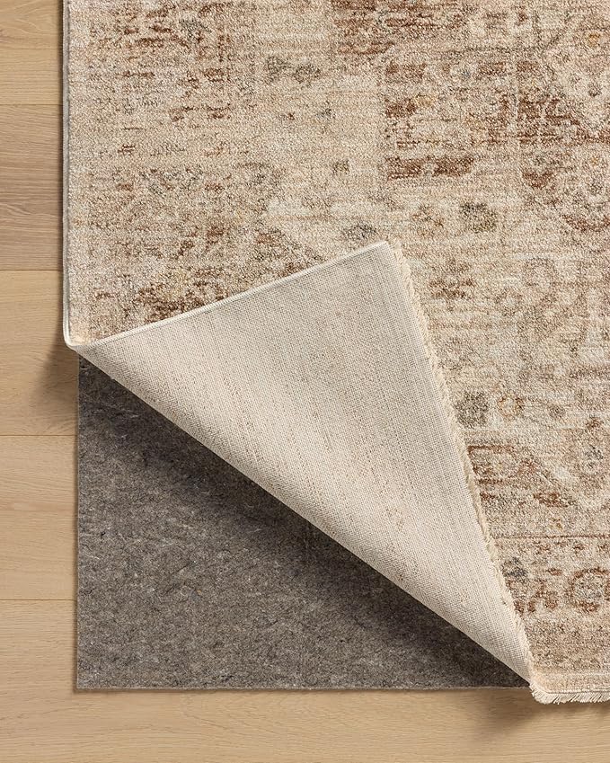 Loloi Magnolia Home by Joanna Gaines Junie Collection JUE-04 Natural/Clay 2'-0" x 3'-0", .38" Pile Height, Accent Rug