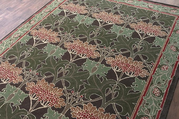Vintage Style Area Rug Floral Pattern Cecil Green Best for Living Room & Bed Room
