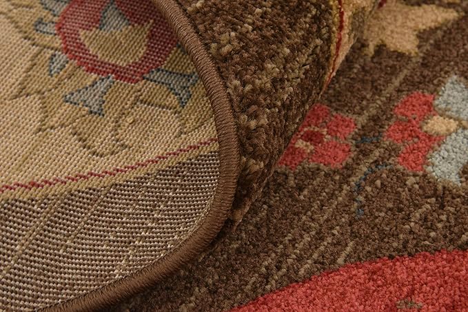 Unique Loom Edinburgh Collection Area Rug - Tulip (12' 2" Round Multi/Tan)