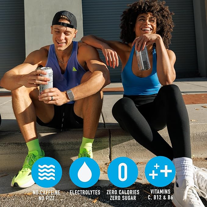 Yesly Functional Water, Pomegranate Acai Blueberry, Naturally Flavored Still Water with Electrolytes, Magnesium, Potassium, Vitamin C, B6 & B12, Zero Sugar, No Artificial Sweeteners, 16 Fl Oz Cans, 12 Pack