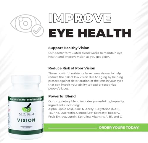 Vision - Expert Formulated - Natural Robust Blend for Eye Wellness - with Lutein, Zeaxanthin, Astaxanthin, Zinc, Thiamine, Vitamins A & C - 30 Capsules(3 Pack)