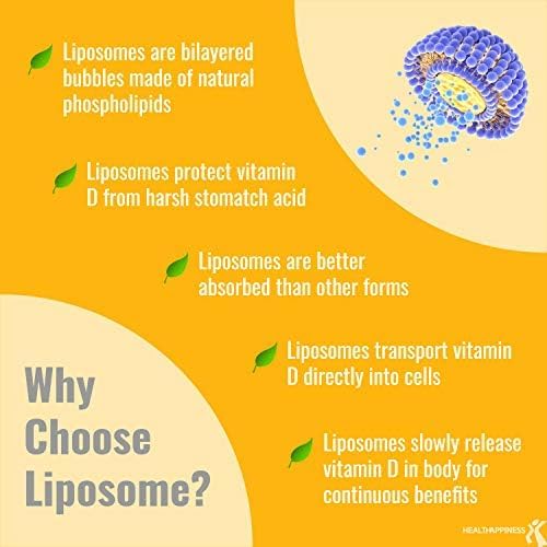 UpNourish Liposomal Vitamin D3 5000 IU Softgels - 1 Year Supply | Organic Coconut Oil Infused Vitamin D Supplements - Support Bone, Dental, Heart, Mood & Immune Health - Non GMO Gluten Free - 365 ct