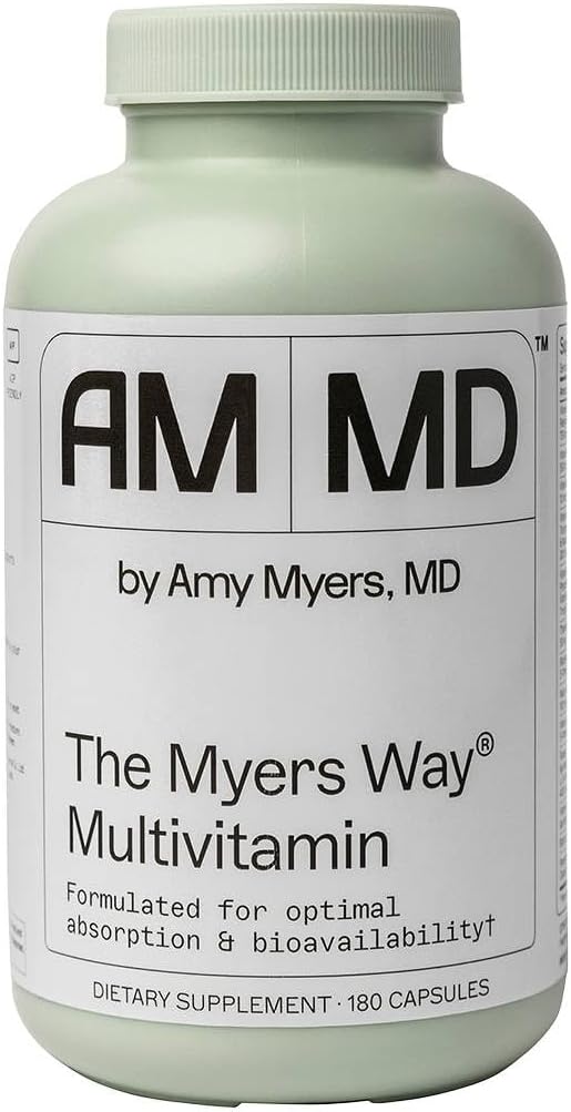Amy Myers MD The Myers Way Multivitamin - Supports Healthy Immune, Thyroid & Adrenal Function - Gluten-Free, Non-Dairy & Iron Free Healthcare Supplement