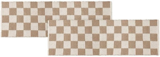 REDEARTH · Jute Cotton Area Rug - 2'x6' Rectangular Rug, Sustainable Handwoven, Non-Shedding, Soft & Durable – Reversible, Neutral Tones for Home Décor in Living Room, Dining Room, Bedroom, Set of 2