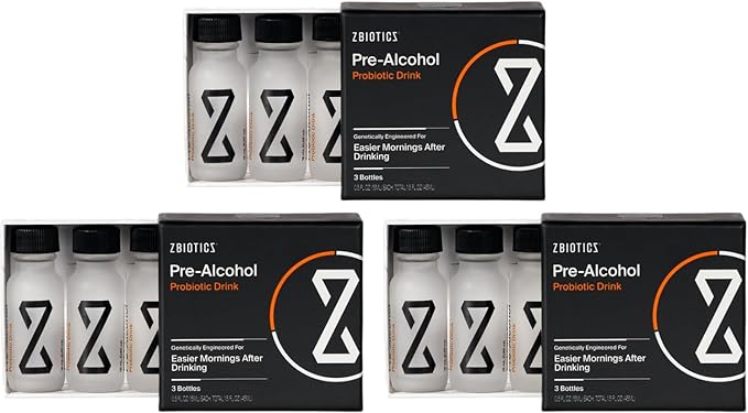 ZBiotics Holiday Gifting 3x3 Pack — Feel Better After Drinking, Wake Up Refreshed, Science-Backed, Patented Probiotic for Easier Mornings, Travel-Friendly, 3x3 pack of 0.5 Fl Oz Bottles
