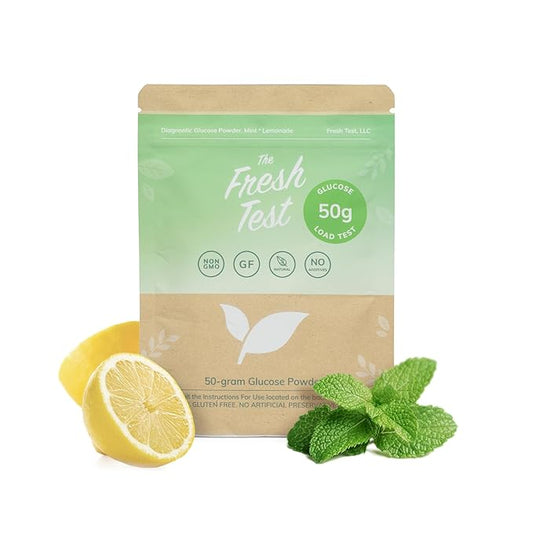 The Fresh Test, 50-gram Powder Drink Mix | Additive-Free, Non-GMO, Organic Ingredients | Mint Lemonade