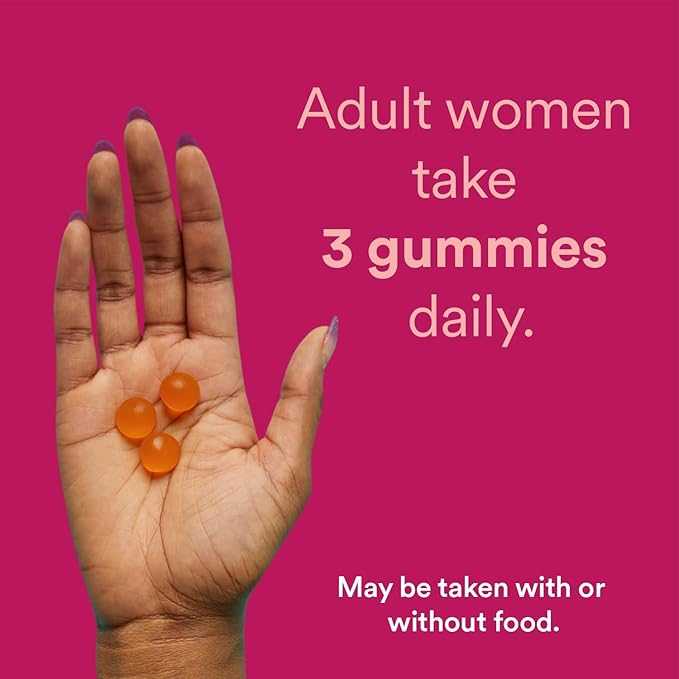 SmartyPants Women's Multivitamin Gummies, Sugar Free: Biotin, Methylfolate, Omega 3 (ALA), Vitamin D3, C, Vitamin B12, B6, A, K & Zinc, Inositol, Gluten Free, 60 Count (20 Day Supply)