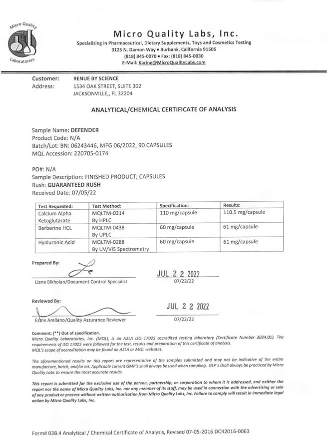 Shield | Liposomal Vitamin C CaAKG P.E.A Hyaluronic Acid Supplement | 120 Capsules with Vitamin C (500mg) CA AKG (150mg) Palmitoylethanolamide (75mg) HLA (75mg) | Made in The USA