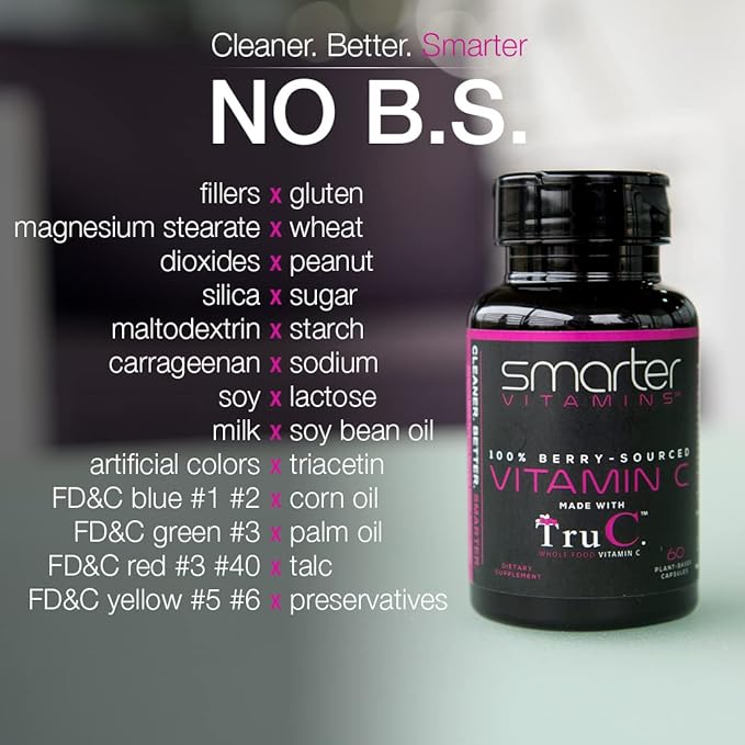 (3 Pack) Raw Whole Food Vitamin C Natural Immune Support from Berries, Premium Antioxidants, Bioflavonoids & Polyphenols, 180 Vegan Capsules