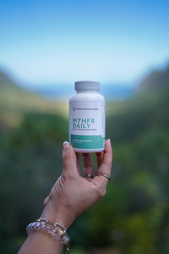 Physician Designed MTHFR Daily Multivitamin | Methylated Multivitamin for Men & Women | for Energy, Mood, & Heart | Vitamin B-Complex | 120 Capsules