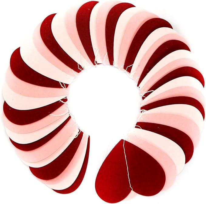 Pink Burgundy Party-Decorations Heart Garland - 62FT Wedding Hanging Streamer Banner,Birthday Baby Bachelorette Engagement Mothers Day Bridal Shower Backdrop Decor Hugtmr