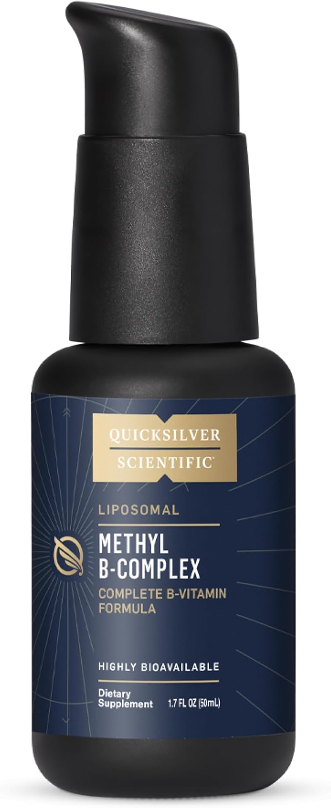Quicksilver Scientific Methyl B Complex - Liquid Vitamin with Superior Liposomal Absorption of Vitamin B12, Folate, Vitamin B6, Riboflavin, Biotin, Pantothenic Acid, Vitamin B1, Niacin (50 ml)
