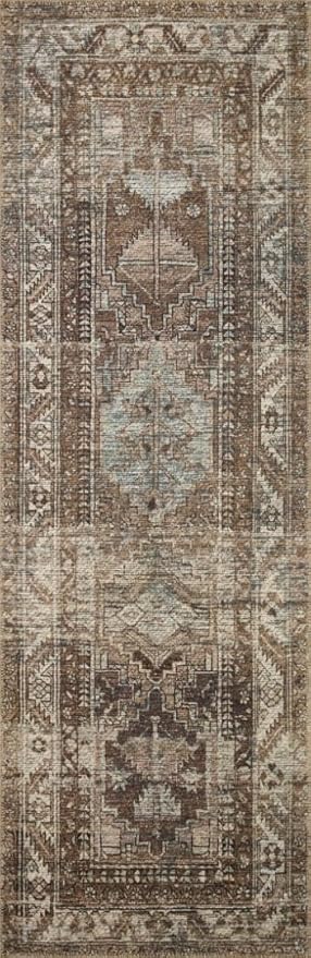 Loloi Amber Lewis Billie Collection, Clay & Sage 2'-0" x 5'-0" Area Rug – Antique & Distressed Accent Rugs for Living Room, Bedroom, Entryway & Hallway, No Shed High Traffic Area Home Decor Rug