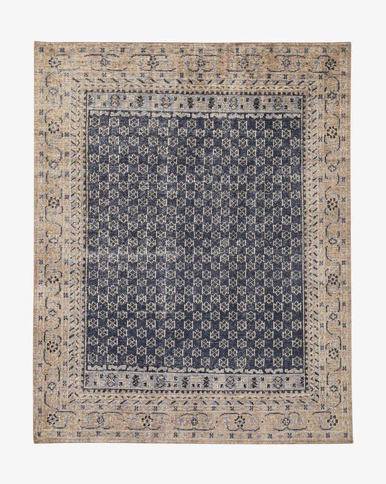 Anya Indigo Handmade Knotted Woolen Area Rug 5x8 8x10 9x12 (9x12ft)