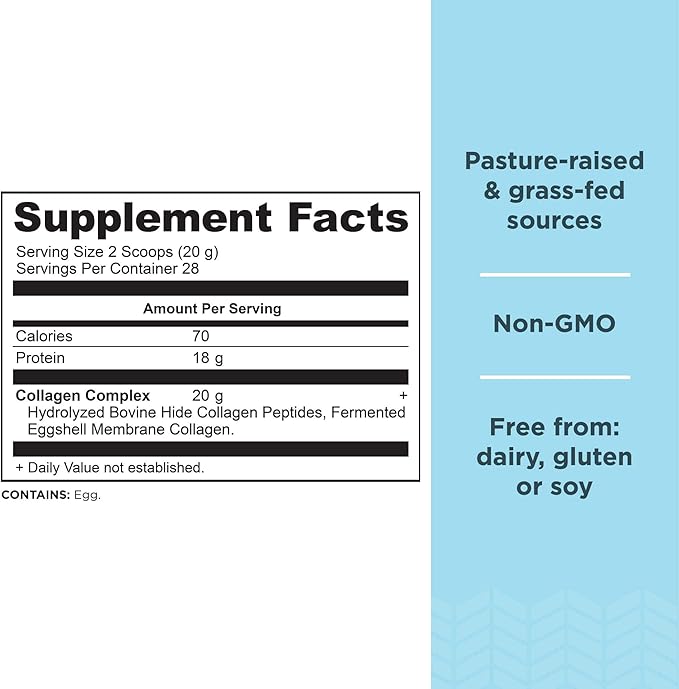 Ancient Nutrition Collagen Peptides, Collagen Peptides Powder, Unflavored Hydrolyzed Collagen, Supports Healthy Skin, Joints, Gut, Keto and Paleo Friendly, 28 Servings, 20g Collagen per Serving