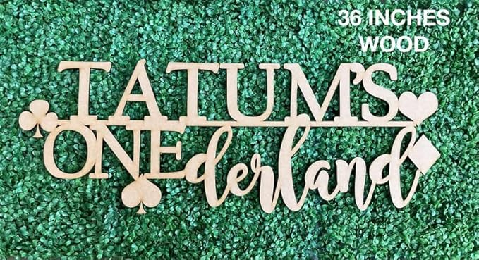 Customized First Birthday ONEderland Wooden Sign - 5 Sizes 12, 18, 24, 30, and 36 inches Wide - for 1st Birthday Party, Tea Party Theme, Princess Theme Event - Made by Lavender Dots Design