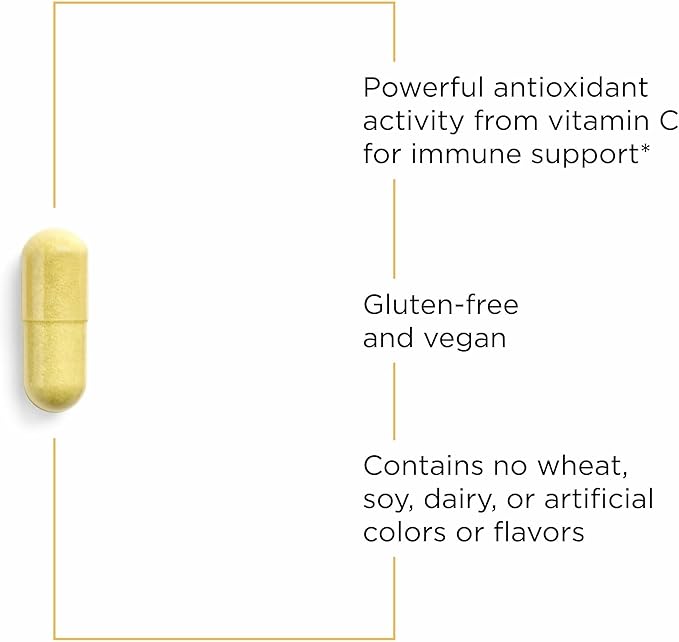 Integrative Therapeutics Vitamin C with Quercetin - Vitamin C Supplement for Immune Support*- Supports Antioxidant Activity* - Vegan, Gluten-Free & Dairy-Free - 180 Capsules (90 Servings)