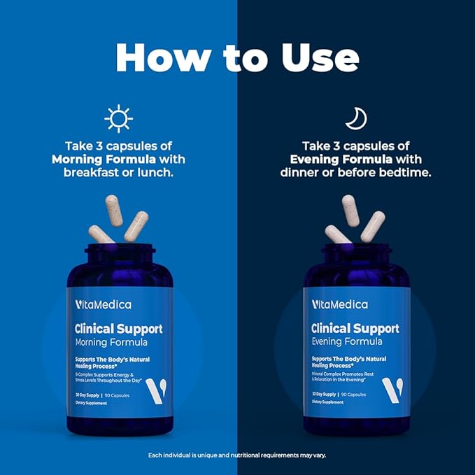 VitaMedica | Clinical Support Formula | Promotes Collagen & Wound Healing | Vitamin C, D, & A to Support Healthy Immune Function | Zinc + Selenium | Vitamin B | Multivitamin for Women & Men